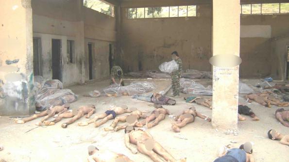 This is what Assad does to political prisoners. A defector code-named Caesar smuggled this and thousands of other photos depicting the systematic slaughter of over 11,000 detainees in Assad's prisoners. He asserts that over 150,000 detainees are at risk of liquidation. The State Department has independently verified Caesar claims and its officials compared Assad's atrocities to Nazi policies.