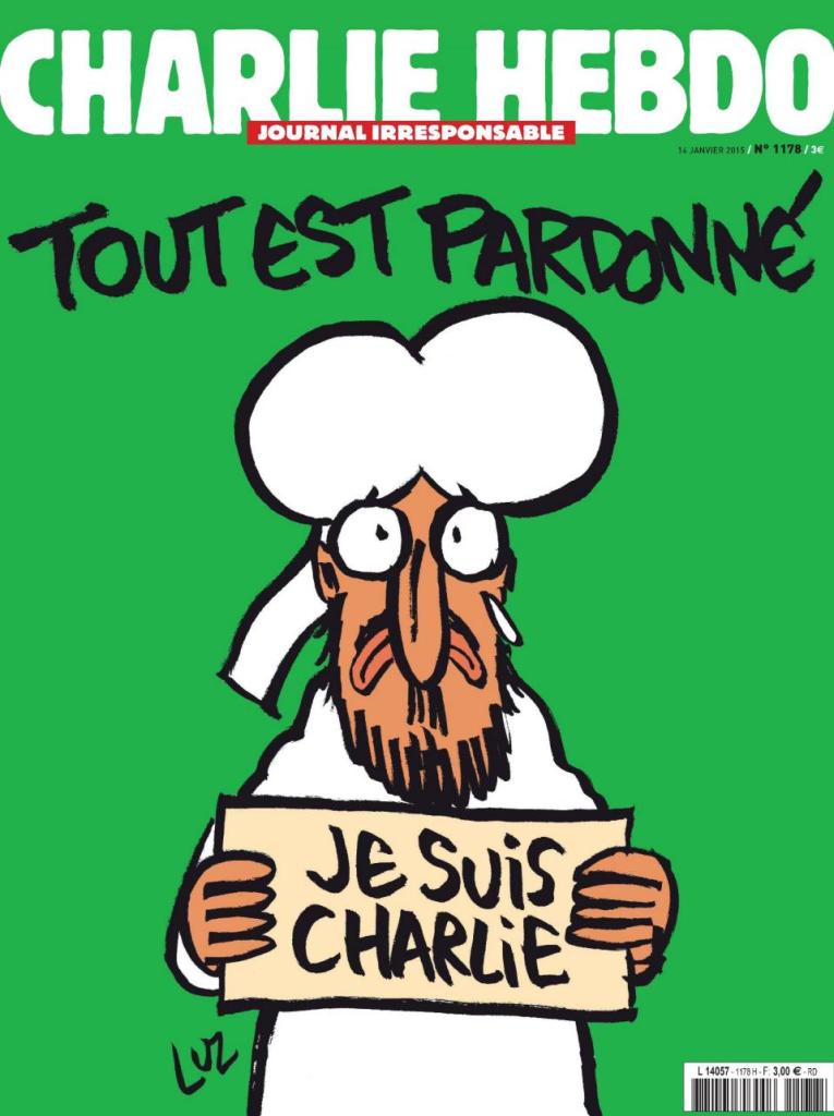 Charlie Hebdo's new cover image.