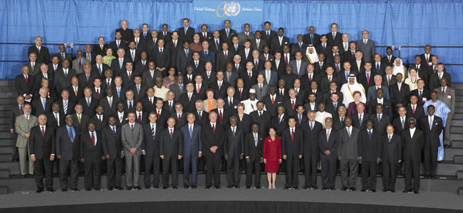 The more than 170 world leaders who attended the World Summit at UN Headquarters in New York in September 2005. UN Photo/ Eskinder Debebe